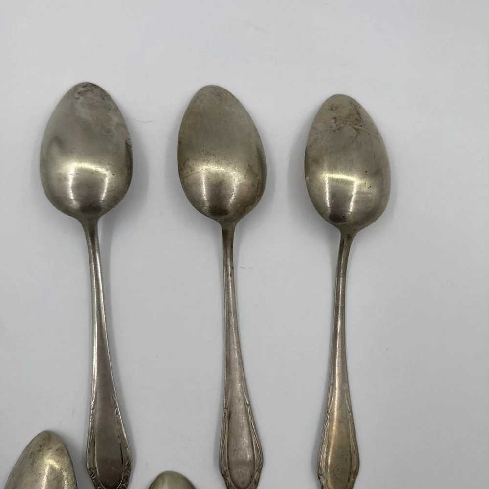 Silvia Made In Germany Vintage Silver Plated Spoons Rococo Style